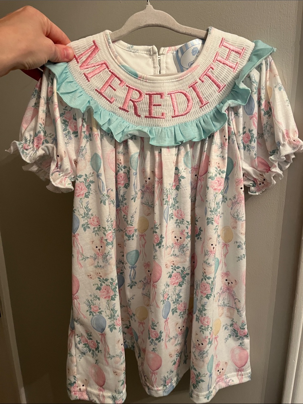 Personalized Meredith Pink & Mint Birthday Dress